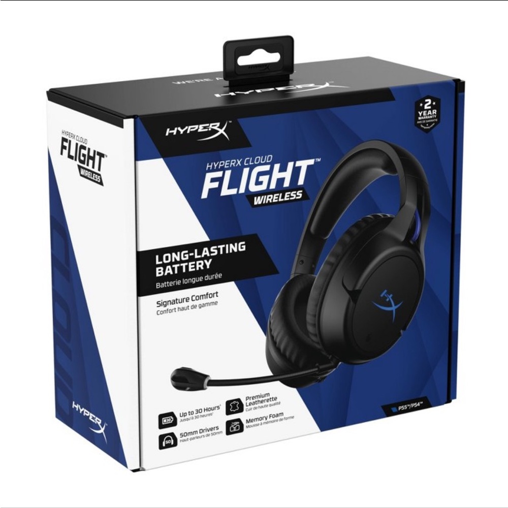 HyperX Cloud Flight Ear-Cup Headsets - Black/Blue
